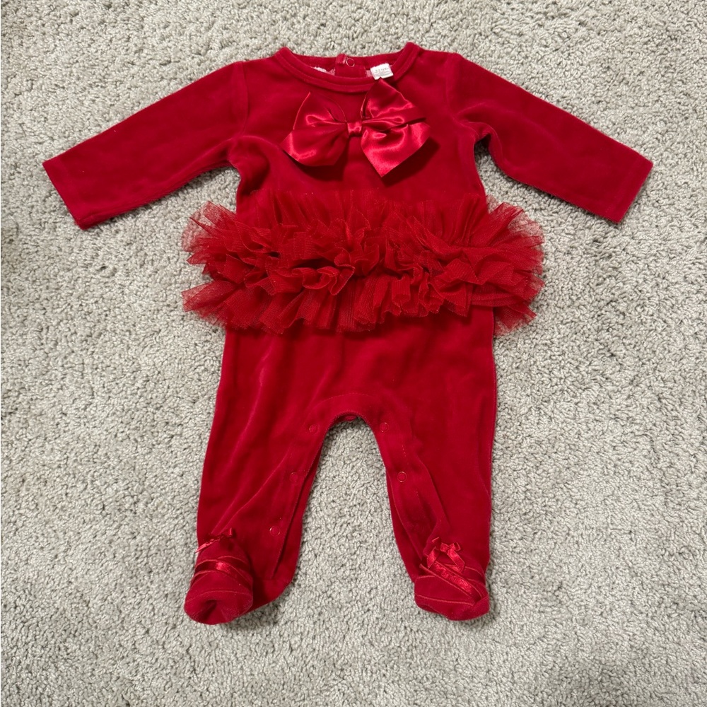 Super cute red girl one-piece bodysuit